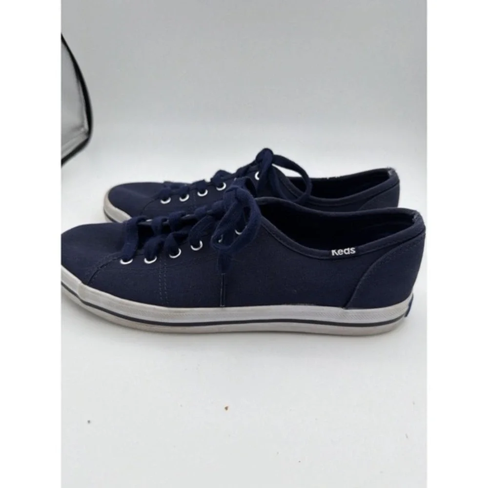 Keds Champion Navy‎ Blue Canvas Sneakers Womens 7 US Lace Up Casual.        1679